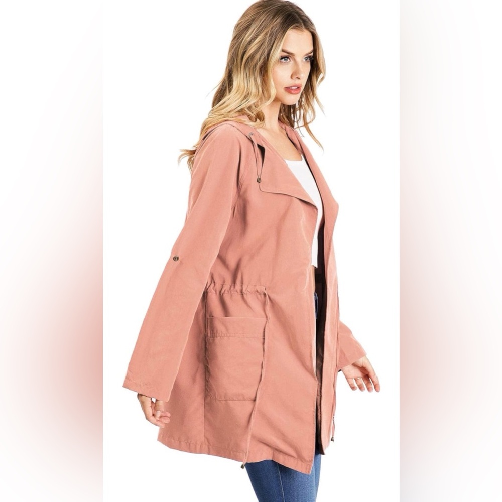 Women's Pink / Peach Hooded Jacket